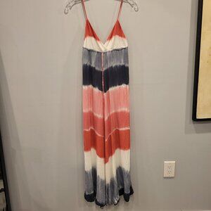 Tie Dye Maxi Dress Viscose Beach Dress Spaghetti Straps